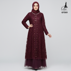 GAMIS OZIAS TILE 07301 LD 105 I Gamis Kondangan Wanita I Gamis Casual Lebaran