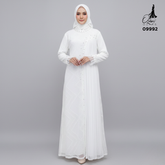 GAMIS OZIAS BROKAT INAYA 09992 LD 105 I Gamis Wisuda Cantik I Gamis Pesta Lamaran Muslim Nyaman 2XL