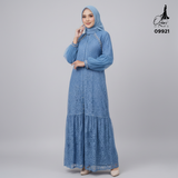 GAMIS OZIAS BROKAT FIMELA 09921 LD 105 & LD 120 I Gamis Mewah Pesta I Fashion Muslim Busui Friendly Fit Motif Nyaman Wanita Dress Panjang Santai Garis