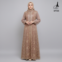 GAMIS OZIAS TILE NAMIRA 07144 LD 105 140 I Gamis Mewah Kondangan 4XL I Gamis Tile Bordir