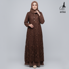 GAMIS OZIAS TILE 07312 LD 105 I Gamis Kondangan Wanita I Gamis Fashion Casual