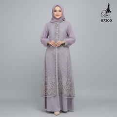 GAMIS OZIAS TILE 07300 LD 105 I Gamis Kondangan Wanita I Gamis Fashion Casual