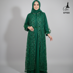 GAMIS OZIAS TILE 07103 LD 105 120 140 150 I Gamis Kondangan Wanita I Gamis Wisuda Mewah