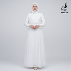 GAMIS OZIAS BROKAT BALIYA 09956 LD 105 & 120  l Gamis Import Premium l Busana Muslimah I Jumbo 2XL
