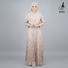 GAMIS OZIAS TILE 07315 LD 105 I Gamis Kondangan Wanita I Gamis Fashion Casual