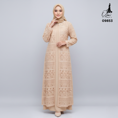 GAMIS OZIAS BROKAT KAGURA JUMBO 09853 LD 105 & LD 120 I Gamis Pengajian Simple I Fashion Muslimah Nyaman Panjang 2XL