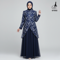 GAMIS OZIAS TILE 07302 LD 105 I Gamis Kondangan Wanita I Gamis Fashion Casual