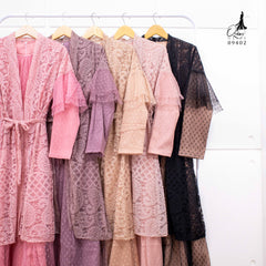 GAMIS OZIAS BROKAT PREMIUM 09402 LD 105 I Gamis Rompi Remaja I Gamis Kondangan Cantik Muslim Nyaman