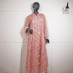 GAMIS OZIAS TILE NAMIRA 07143 LD 105 120 140 I Gamis Kondangan Wanita I Gamis Mewah Wisuda