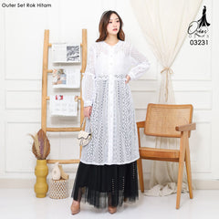 VEST OUTER OZIKO BROKAT 03231 LD 105 I Outer Kondangan Wanita I Outer Fashion Casual