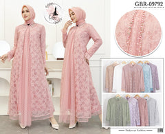 GAMIS OZIAS BROKAT 09792 LD 105 I Gamis Kondangan SImpel I Gamis Cantik Wisuda