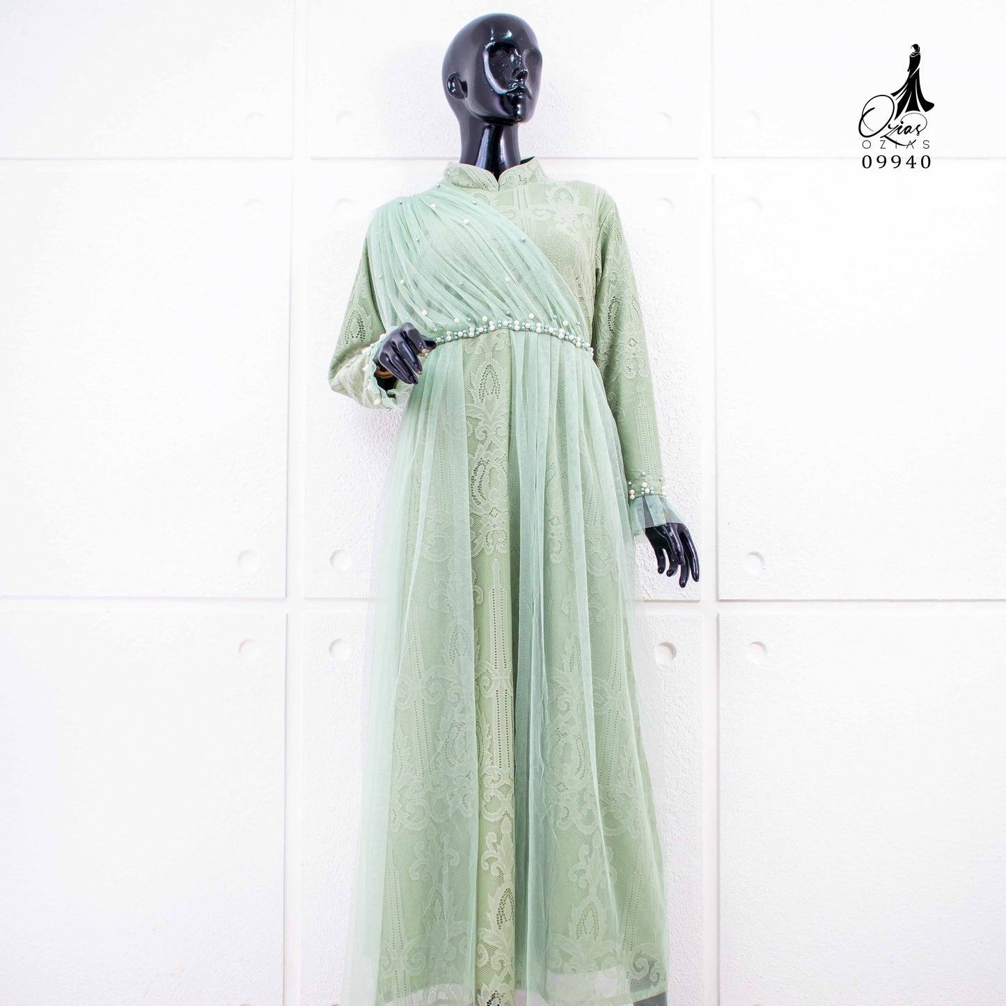 GAMIS OZIAS BROKAT HARMONIA 09940 LD 105 & LD 120 I Gamis Mewah Kondangan I Fashion Muslimah Santai Panjang Nyaman