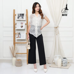 VEST OUTER OZIKO BROKAT 03112 LD 105 I Outer Kondangan Wanita I Cardigan Simpel Wanita Santai