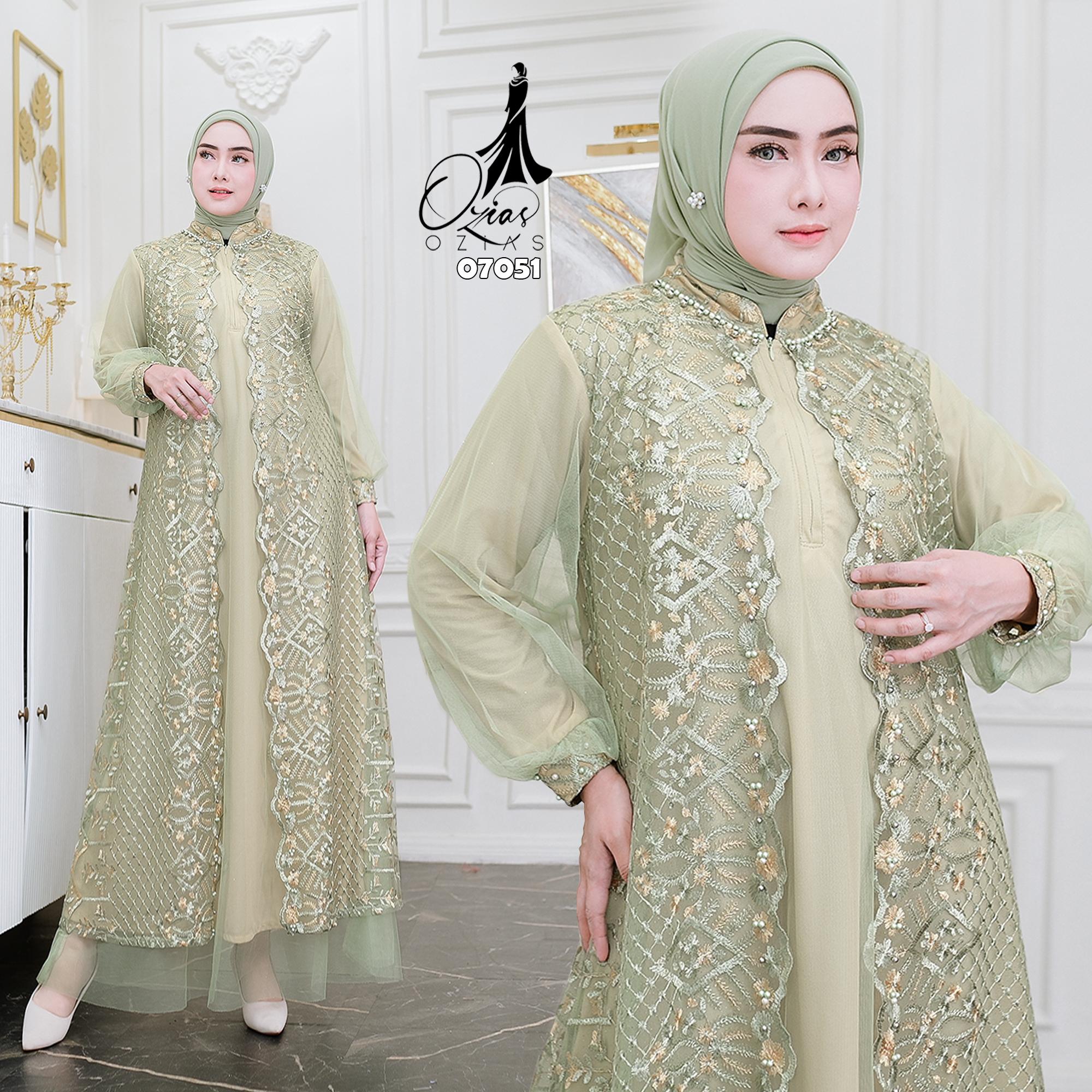 GAMIS OZIAS TILE NAMIRA 07051 LD 105 I Gamis Kondangan Mewah I Gamis Fashion Wanita Muslim