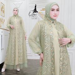 GAMIS OZIAS TILE NAMIRA 07051 LD 105 I Gamis Kondangan Mewah I Gamis Fashion Wanita Muslim