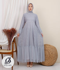 GAMIS OZIAS BROKAT 09580 LD 105 I Gamis Kondangan Simpel I Gamis Fashion Muslimah