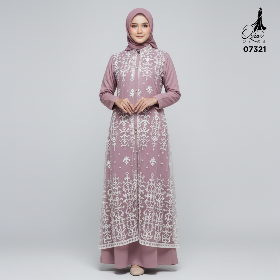 Ozias GAMIS OZIAS TILE 07321 LD 105 I Gamis Kondangan Wanita Fashion Casual Busui dengan Desain Elegan dan Nyaman