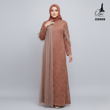 GAMIS OZIAS BROKAT AZURA 09999 LD 105 I Gamis Kondangan Simpel I Gamis Muslimah Wisuda Nyaman Panjang