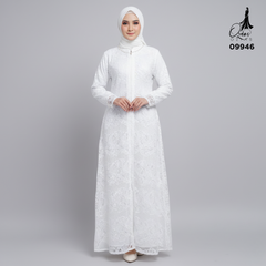 GAMIS OZIAS BROKAT 09946 LD 105 I Gamis Kondangan Fashion I Gamis Kondangan Busui Nyaman 2XL