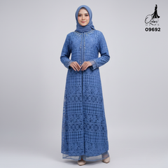 GAMIS OZIAS BROKAT JUMBO FIMELA 09692 LD 105 & LD 120 I Gamis Kondangan Jumbo I Fashion Muslimah Wanita Panjang 2XL