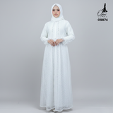 GAMIS OZIAS BROKAT ARABELLA 09874 LD 105 dan LD 120 I Gamis Pesta Simpel I Gamis Busui Friendly   Muslim Wanita Nyaman Panjang