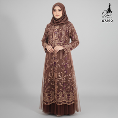 GAMIS OZIAS TILE 07260 LD 1O5 I Gamis Kondangan Wanita I Gamis Fashion Muslimah