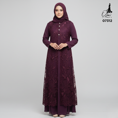 GAMIS OZIAS TILE 07312 LD 105 I Gamis Kondangan Wanita I Gamis Fashion Casual