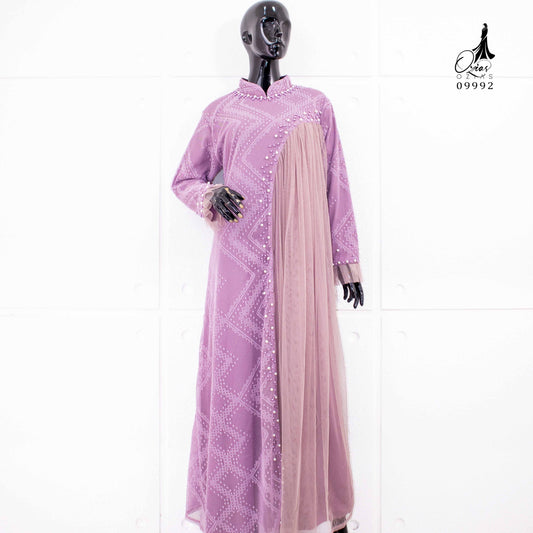 GAMIS OZIAS BROKAT INAYA 09992 LD 105 I Gamis Wisuda Cantik I Gamis Pesta Lamaran Muslim Nyaman 2XL