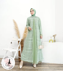 GAMIS OZIAS BROKAT ARABELLA JUMBO 09867 LD 120 I Dress Muslimah Remaja I Gamis Kondangan Simpel 2XL