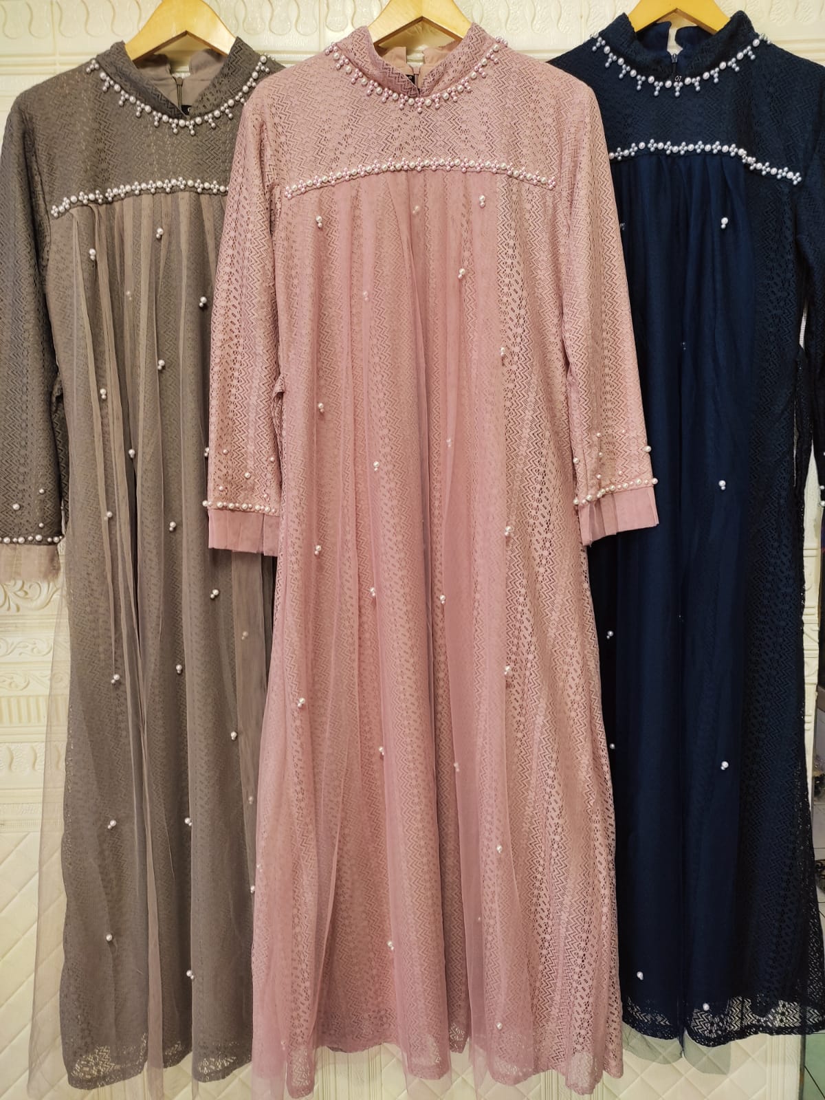 GAMIS OZIAS BROKAT 09496 LD 105 I Gamis Kondangan Simpel I Gamis Wisuda Wanita
