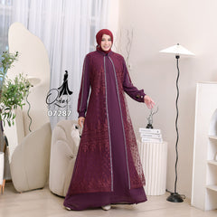 GAMIS OZIAS TILE 07287 LD 105 I Gamis Kondangan Wanita  I Gamis Fashion Muslim