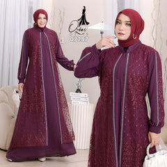 GAMIS OZIAS TILE 07287 LD 105 I Gamis Kondangan Wanita  I Gamis Fashion Muslim