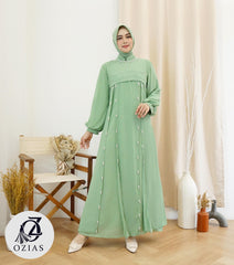 GAMIS OZIAS CERUTY 09666 LD 105 I Gamis Simpel Kondangan I Gamis Wanita Muslimah