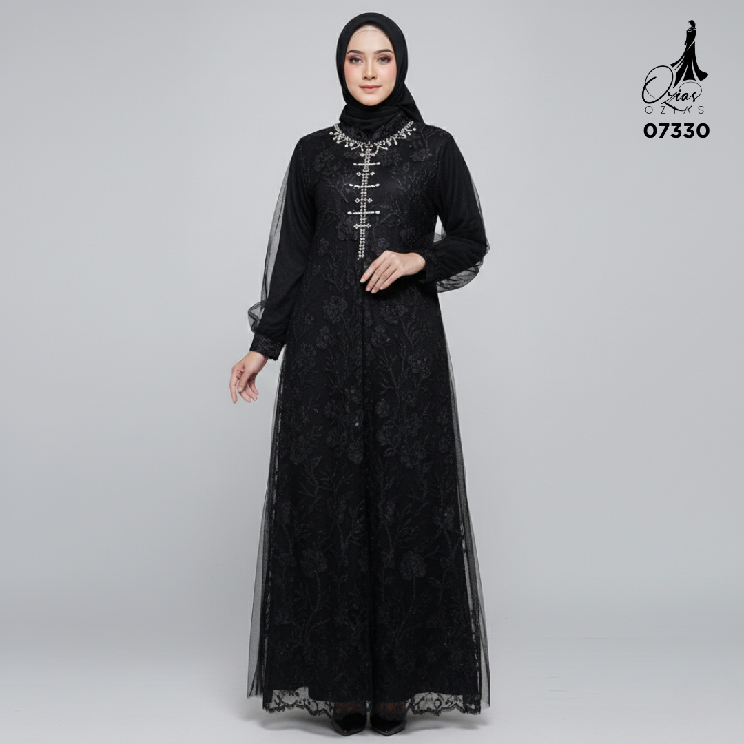 GAMIS OZIAS TILE 07330 LD 105 I Gamis Lebaran Casual I Gamis Fashion Remaja