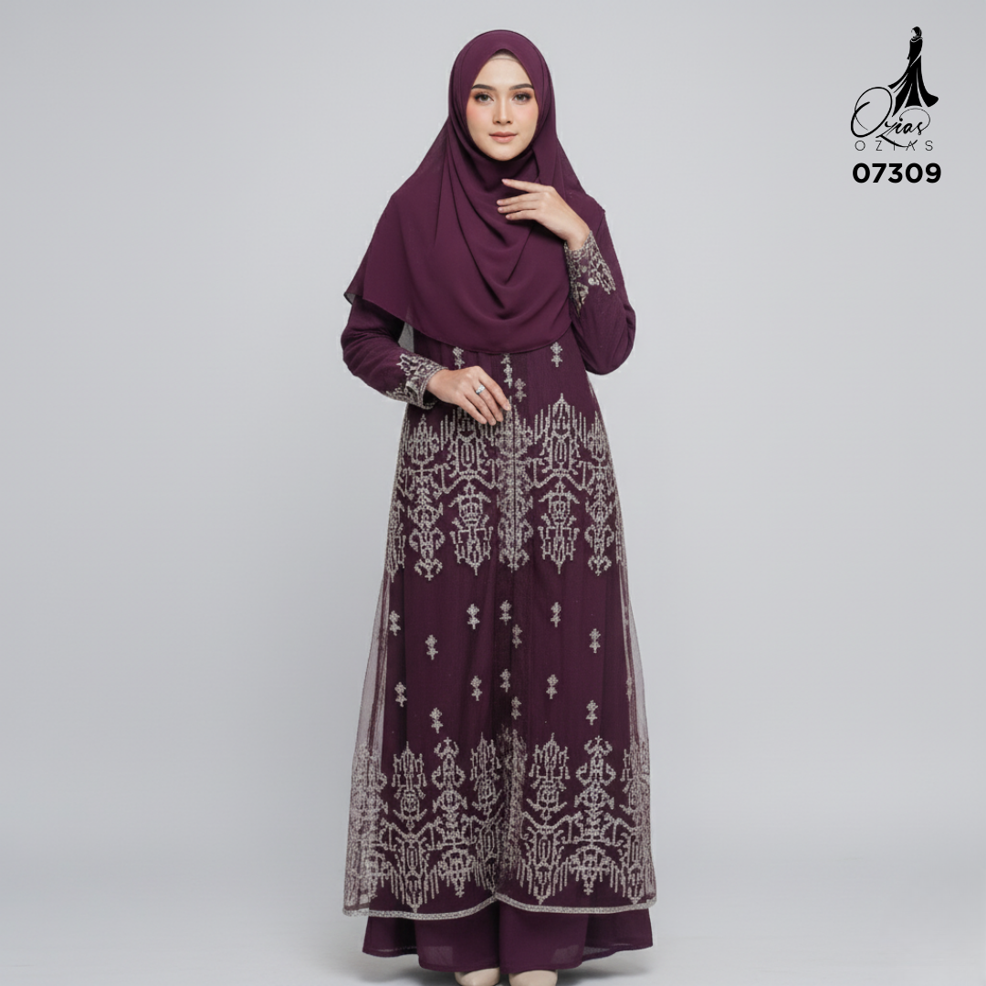 OZIAS Gamis Tile 07309 LD 105 I Gamis Kondangan Wanita Lebaran I Gamis Fashion Casual