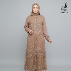 GAMIS OZIAS TILE 07275 LD 105 120 140 I Gamis Kondangan Casual I Gamis Formal Wanita 2XL 4XL