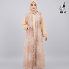 GAMIS OZIAS TILE NAMIRA 07045 LD 105 120 140 I Gamis Kondangan Mewah I Gamis Fashion Muslimah Nyaman 2XL 4XL