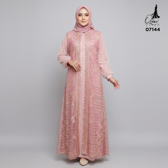GAMIS OZIAS TILE NAMIRA 07144 LD 105 140 I Gamis Mewah Kondangan 4XL I Gamis Tile Bordir