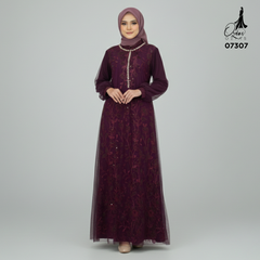 GAMIS OZIAS TILE SPANGLE 07307 LD 105 120 I Gamis Kondangan Wanita I Gamis Fashion Casual 2XL