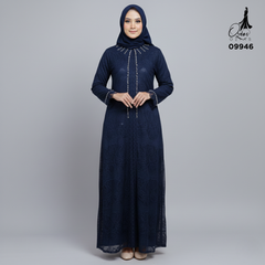 GAMIS OZIAS BROKAT 09946 LD 105 I Gamis Kondangan Fashion I Gamis Kondangan Busui Nyaman 2XL