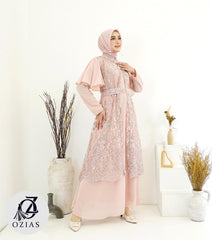 GAMIS OZIAS TILE 03917 LD 105 I Gamis Kondangan Cantik I gamis Fashion Remaja