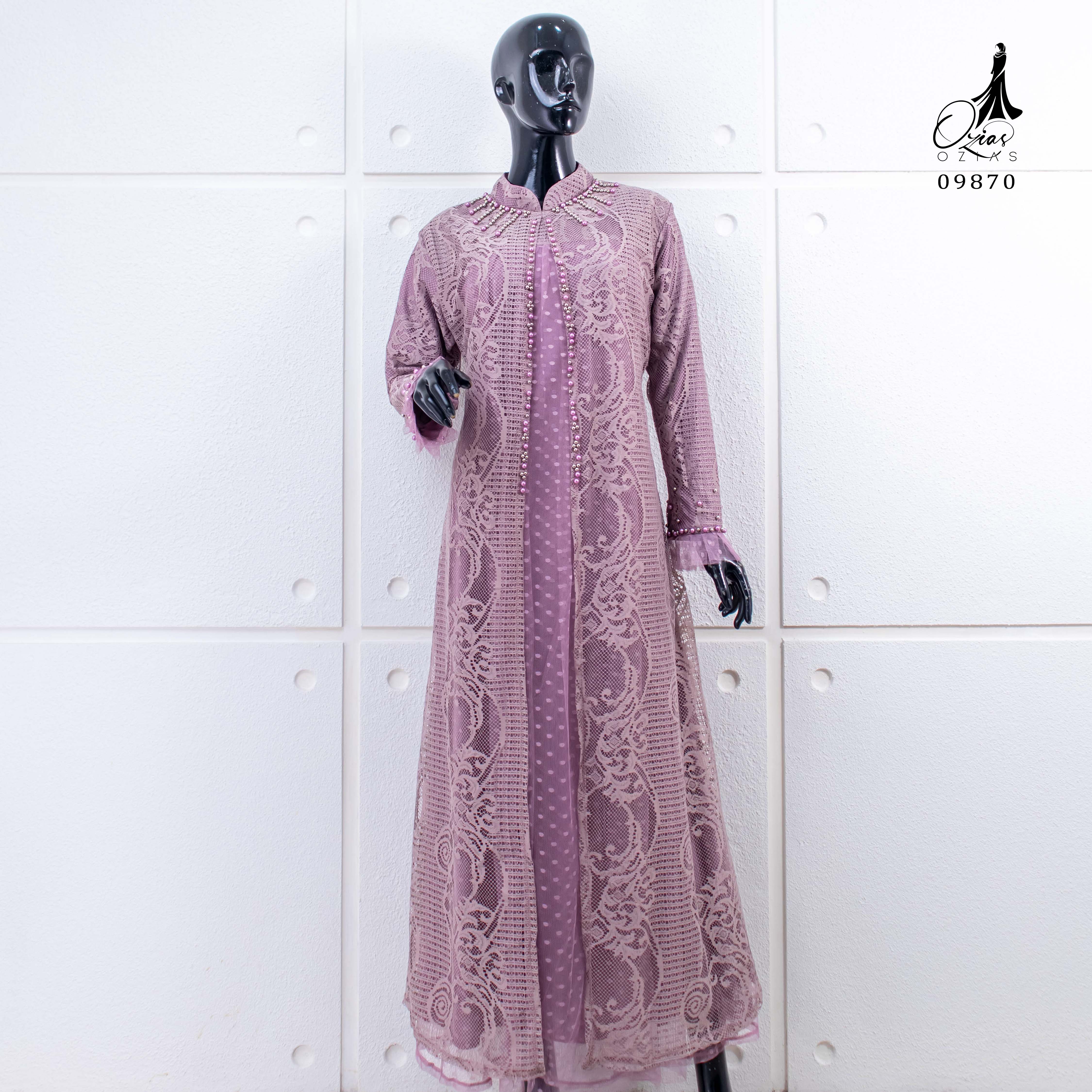 GAMIS OZIAS BROKAT HARUKA 3D 09870 I Gamis Ibu Dan Anak I Gamis Simpel Nyaman Panjang