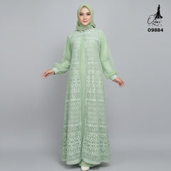 GAMIS OZIAS BROKAT FIMELA JUMBO 09884 LD 105 140 150 I Gamis Jumbo Muslimah I Gamis Formal I Jumbo 4XL 5XL