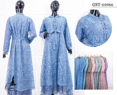 GAMIS OZIAS TILE CHANTILY 03966 LD 105 I Gamis Fashion Musimah I Gamis Kondangan Cantik