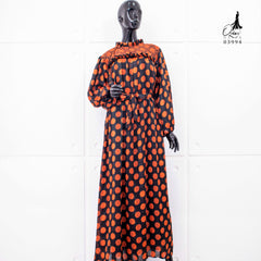 GAMIS OZIAS SIFON POLKA PREMIUM 03994 LD 105 I Gamis Wisuda Wanita I Gamis Pesta Muslimah Panjang Nyaman