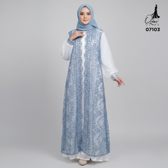 GAMIS OZIAS TILE 07103 LD 105 120 140 150 I Gamis Kondangan Wanita I Gamis Wisuda Mewah