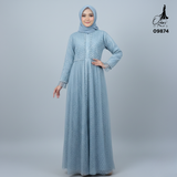 GAMIS OZIAS BROKAT ARABELLA 09874 LD 105 dan LD 120 I Gamis Pesta Simpel I Gamis Busui Friendly   Muslim Wanita Nyaman Panjang