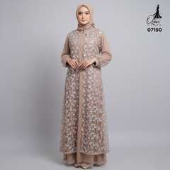 GAMIS OZIAS TILE NAMIRA 07150 120 140 150 I Gamis Kondangan Wanita I Gamis Pesta Muslimah
