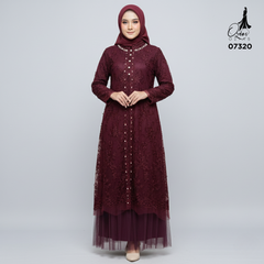 GAMIS OZIAS TILE 07320 LD 105 I Gamis Kondangan Wanita Lebaran I Gamis Fashion Casual Busui