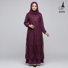 GAMIS OZIAS TILE 07275 LD 105 120 140 I Gamis Kondangan Casual I Gamis Formal Wanita 2XL 4XL